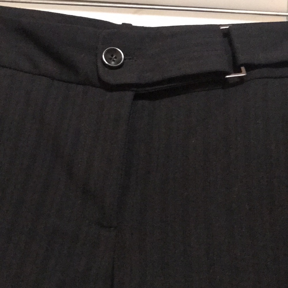Vintage Hilliard & Hanson dress pants with pockets. Black on black stripes